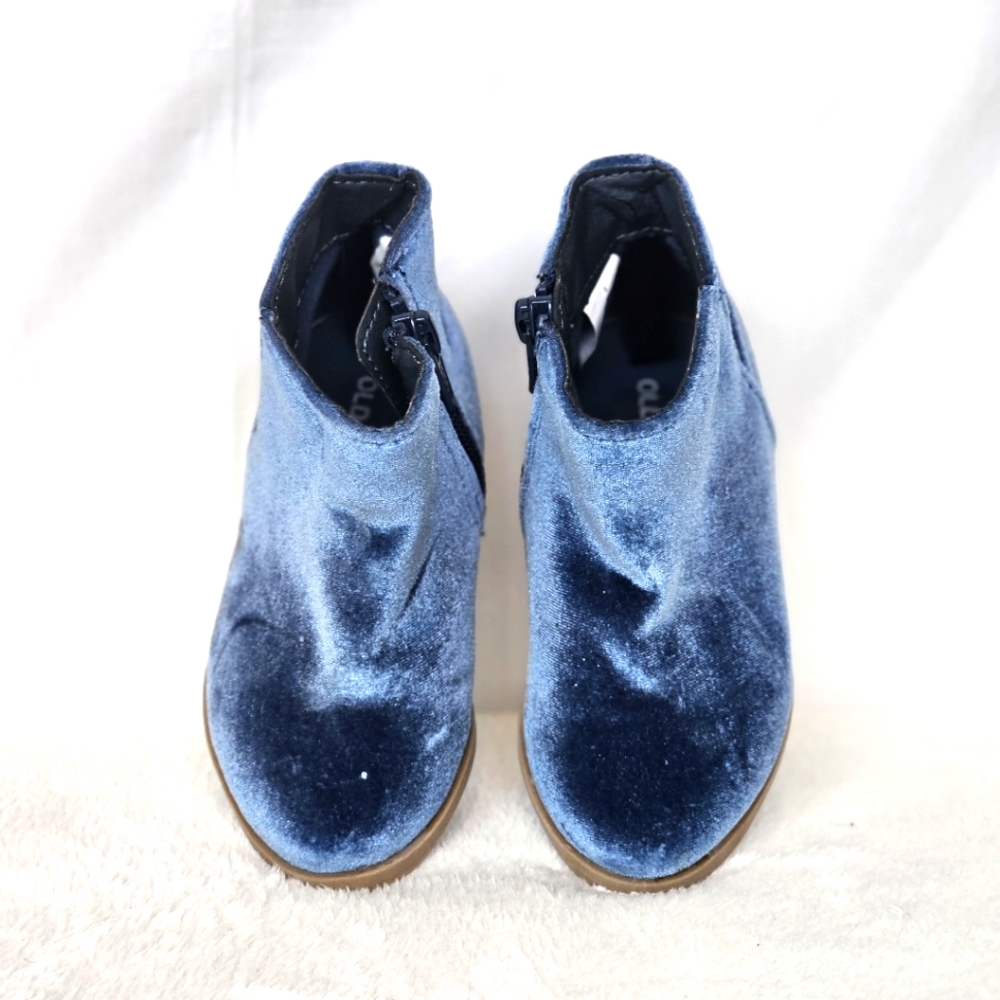 OLD NAVY | Toddler Girl's Velvet Boots Booties 👢, Jewelry Blue 💙